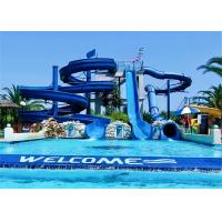 China OEM Water Theme Park Equipment Swimming Pool Rides Hot Dipped Galvanized Steel Fiberglass Slide on sale