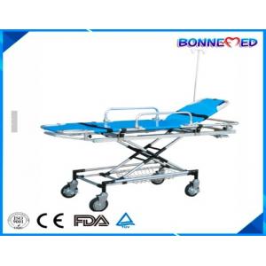 BM-E3009 Medical Hospital Equipment Aluminum Alloy Thick-Wall Pipes Cloth Cushion Bed Surface Folding Emergency Bed