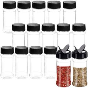 China Cylinder 280ml Clear Plastic Pet Spice Jar Customized Color supplier