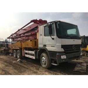 Hydraulic BENZ Used Concrete Pump Truck 37 Meters With Sany Truck Body