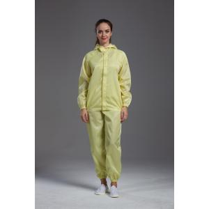 Food Processing Garment Resuable Combed Fabric yellow hooded jacket and pants yellow durable in food processing Workshop