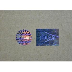 China Laser Hologram Printed Holographic Security Stickers / Shiny Sticker Labels Roll supplier