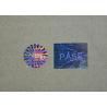 Laser Hologram Printed Holographic Security Stickers / Shiny Sticker Labels Roll