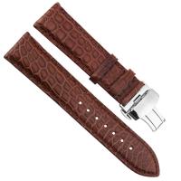 China Soft Crocodile Leather Watch Strap Bands With Folding Clasp on sale