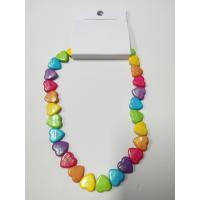 China Multicolor Heart Beaded Bracelet , Practical Childrens Rainbow Bracelet on sale
