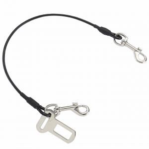 China Chew Proof Stainless Steel Dog Leash , Double Dog Seat Belt Attachment Design supplier