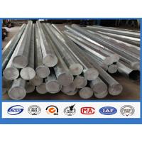 China Round Column 40ft 12m Overhead Line Galvanized Steel Pole Penetration Over 95% on sale