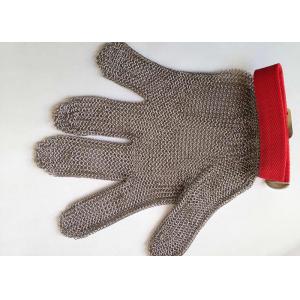 Reversible Safety Level 5 Stainless Steel Gloves With Textile Strap Silver Color