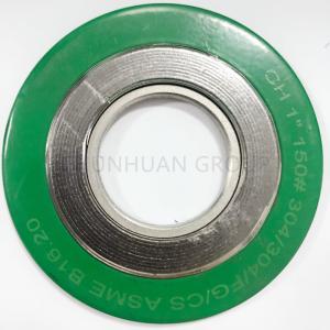 China Green ASME B16.20 Spiral Wound Graphite Filled Gasket supplier