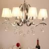 China Metal chandelier with glass crystals 6/8 Lights with lampshade (WH-MI-53) wholesale