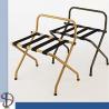 China Back Rest Hotel Style Luggage Rack / Black Hotel Luggage Stand With Feet wholesale