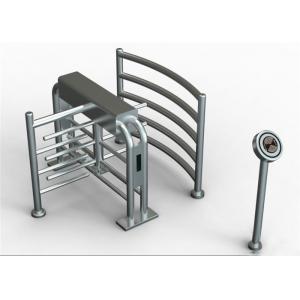 304 Stainless Steel Security Waist High Turnstiles , Rotating Controlled Access Turnstiles
