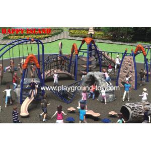 Climbing Playground Equipment For Outdoor By UV Resistance LLDPE Galvanized Steel
