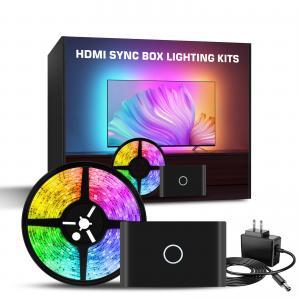 Immersion Smart TV Ambient Light HDMI Sync Box Work With Google Alexa