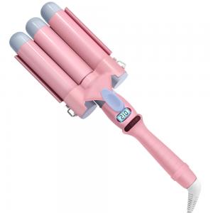 32mm 3 Barrel Hair Waver Dual Voltage Curling Iron Ceramic Hair Curler