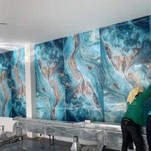 China Interior Decoration 3D Printing Wall Plastic UV Marble PVC Panels For Hotel supplier