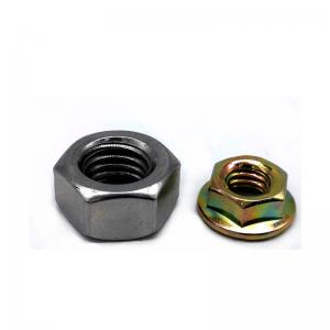 China 8 Grade Carbon Steel Color Zinc Plated Hex Head Nuts With Flange , Free Sample supplier