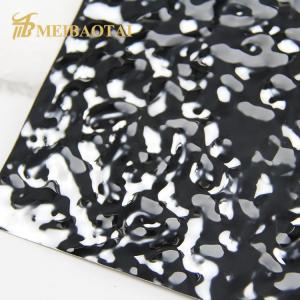 China Black Mirror Water Ripple Stainless Steel Sheet 201 Grade 2438mm Size supplier