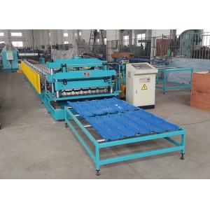 China Pressed Steel Roof Tile Roll Forming Line For PPGI / GI / PPGL / GL Coils supplier