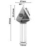 China Customizable 60 Degree Engraving Milling CNC V Type Router Bit Replaceable Carbide Inserts Wood Cutter Tools Abandoned Knives wholesale