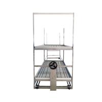 China 4 Wheels Greenhouse Rolling Benches With Wheel Lock And Hot Dip Galvanized Brackets on sale