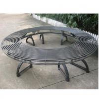 China Metal Cast Iron Round Tree Benches Backless For Garden Street Campus on sale