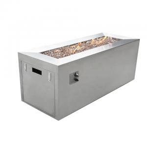 Multi-Function Outdoor Rectangular 304 Stainless Steel Fire Pit Table For Backyard