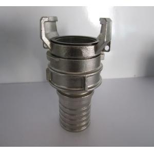 China Stainless steel EN 14420-8 Guillemin Coupling with multi-serrated hose tail and lock ring supplier