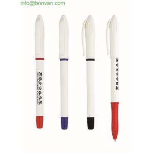 cap style plastic ball pen,plastic gel ink pen, logo printed gel ink pen