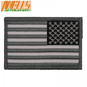 American Flag Patch Reverse USA Uniform Flag Patch Left Facing 3" Wide Flag Sew Iron on Embroidery Patch