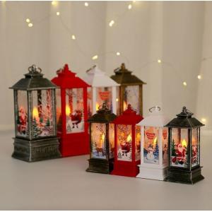 Christmas Flame Wind Lamp Santa Claus Decoration Lantern