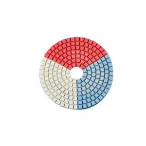 China Round Shape Diamond Resin Polishing Pads Wear Resistance Three Color In One supplier