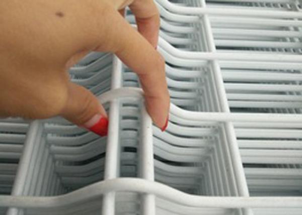 White Vinyl Coated Welded Wire Fencing / Galvanised Welded Wire Mesh Panels