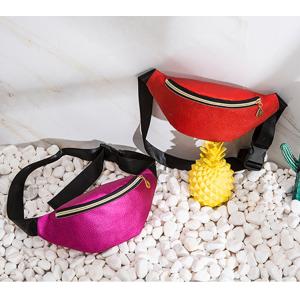 WHOLESALES Leather Waist Bags Fanny Packs for Women Supreme Purse Wallets Simple Design-Solid Color waist bag Supplier