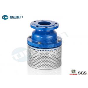 China Cast Iron Body Flanged Non Return Foot Valve With Stainless Strainer PN10 Class supplier