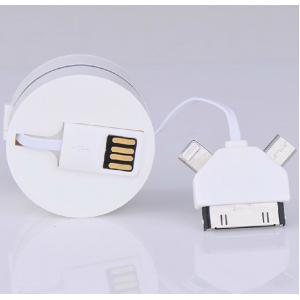 2017 new design Round shape extended multi usb cable 3in1original micro usb data cable