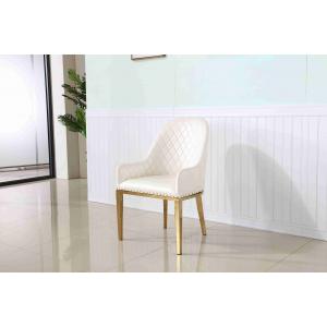 China Nordic Padded Dining Room Chairs SS Leather Negotiation Dining Room Lounge Chairs White supplier