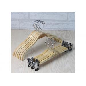 China Wooden Laundry Padded Retail Store Hangers , Plywood Material Bulk Coat Hangers wholesale