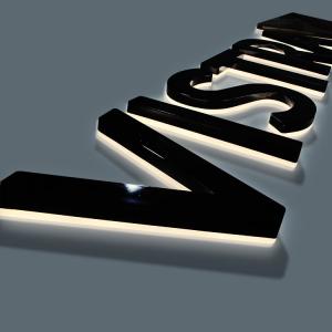 Custom Signage gold acrylic logo letter wall business signs led lights for sign