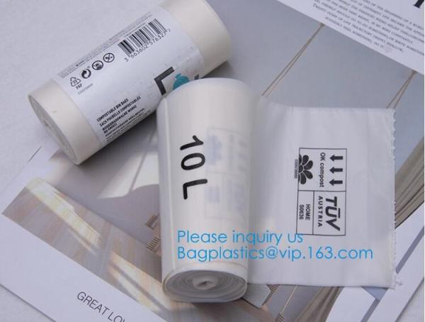 100% Biodegradable Compostable Drawstring Non Plastic Trash Bag Customized, Eco Biodegradable Compost Plastic Drawstring
