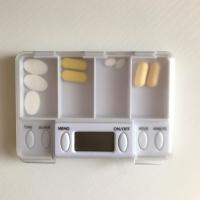 China Medication Electronic Pill Box Dispenser With Timer Alarm Digital Smart Organizer Bottle on sale
