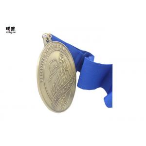 Metal Swimming Custom Award Medals Honor Bronze Plating With Ribbon Lanyard