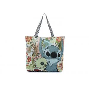 Cartoon Stitch Pattern Canvas Shopping Bags , Cute Canvas Tote Bags