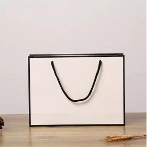 Recyclable Kraft Paper Handbag Cardboard Rope Handle Gift Bag ISO