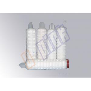 China 10 Inch Pleated Filter Cartridge / 0.2 Micron Water Filter For Water Treatment supplier