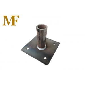 Fixed Galvanized Pipe Post Universal Steel Scaffold Base Plate 150*150*5mm
