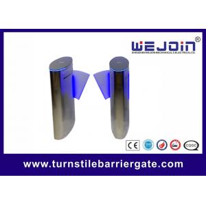 Pedestrian Flap Barrier Gate Access Control Turnstile For Subway 304 Stainless Steel