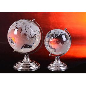 China Crystal Home Decorations Crafts K9 Globe Ball With Sand Blasting World Map supplier