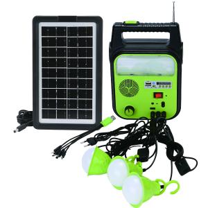 Portable Led Lighting With Fm Radio Features  Solar Lighting System For Indoor