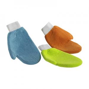 China Deep Exfoliating Mitt Microfiber Cleaning Products Body Scrubbing Gloves supplier